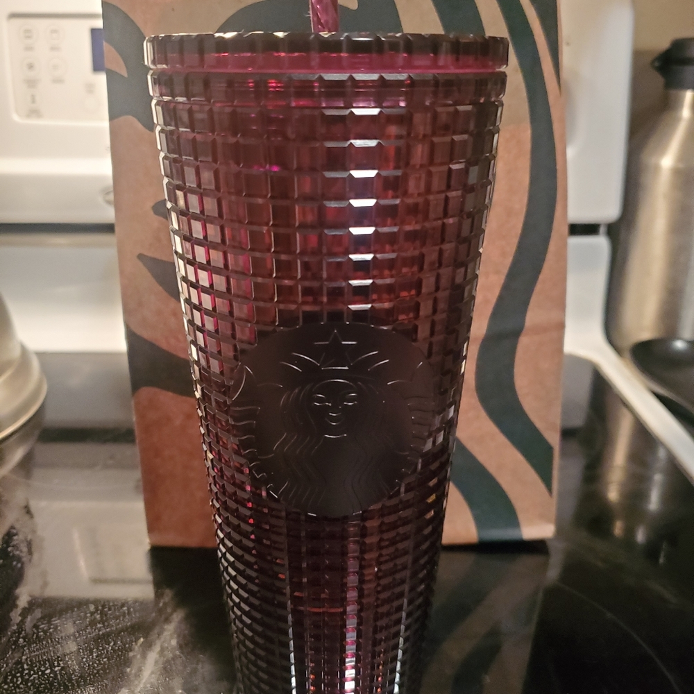 Plum Starbucks Holiday Tumbler